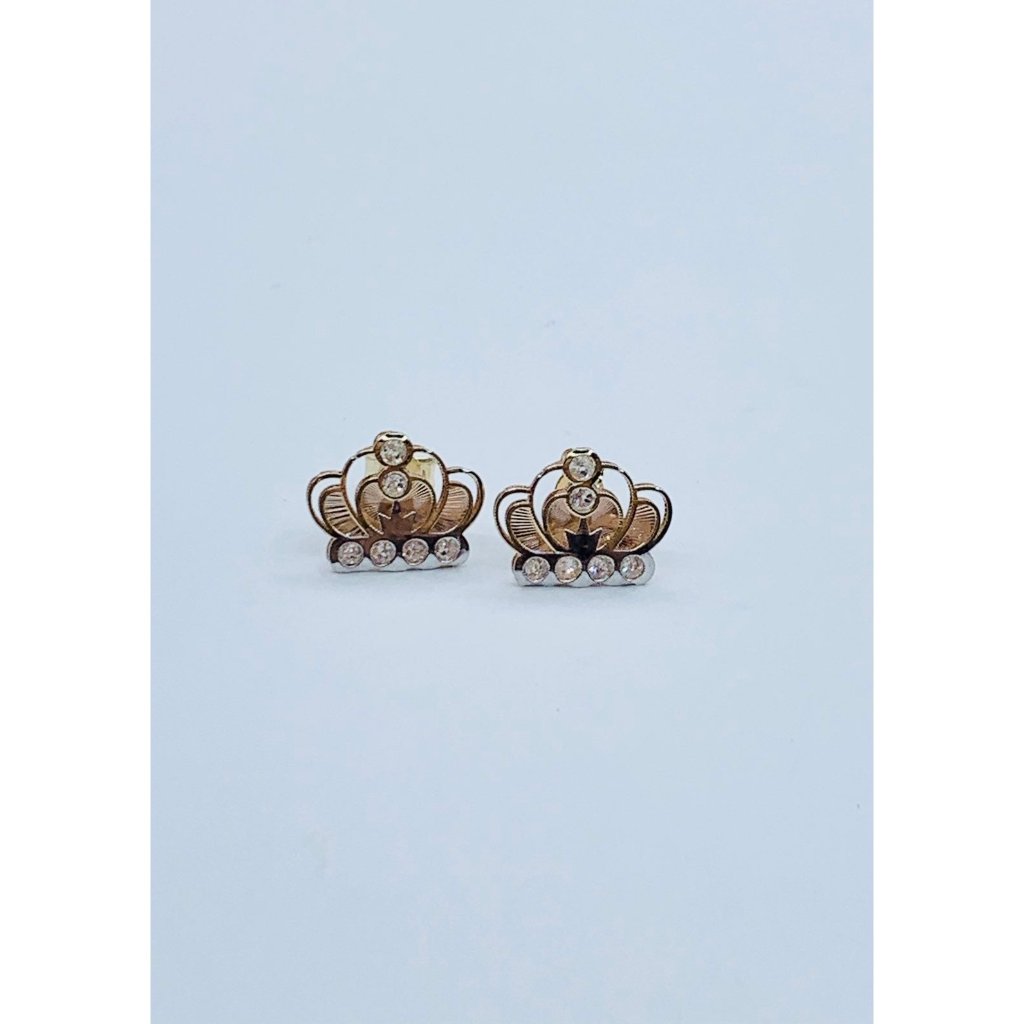 Real 10k Gold Earrings Crown